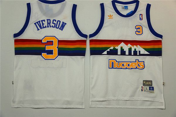 Men Denver Nuggets #3 Lawson White Adidas NBA Jerseys